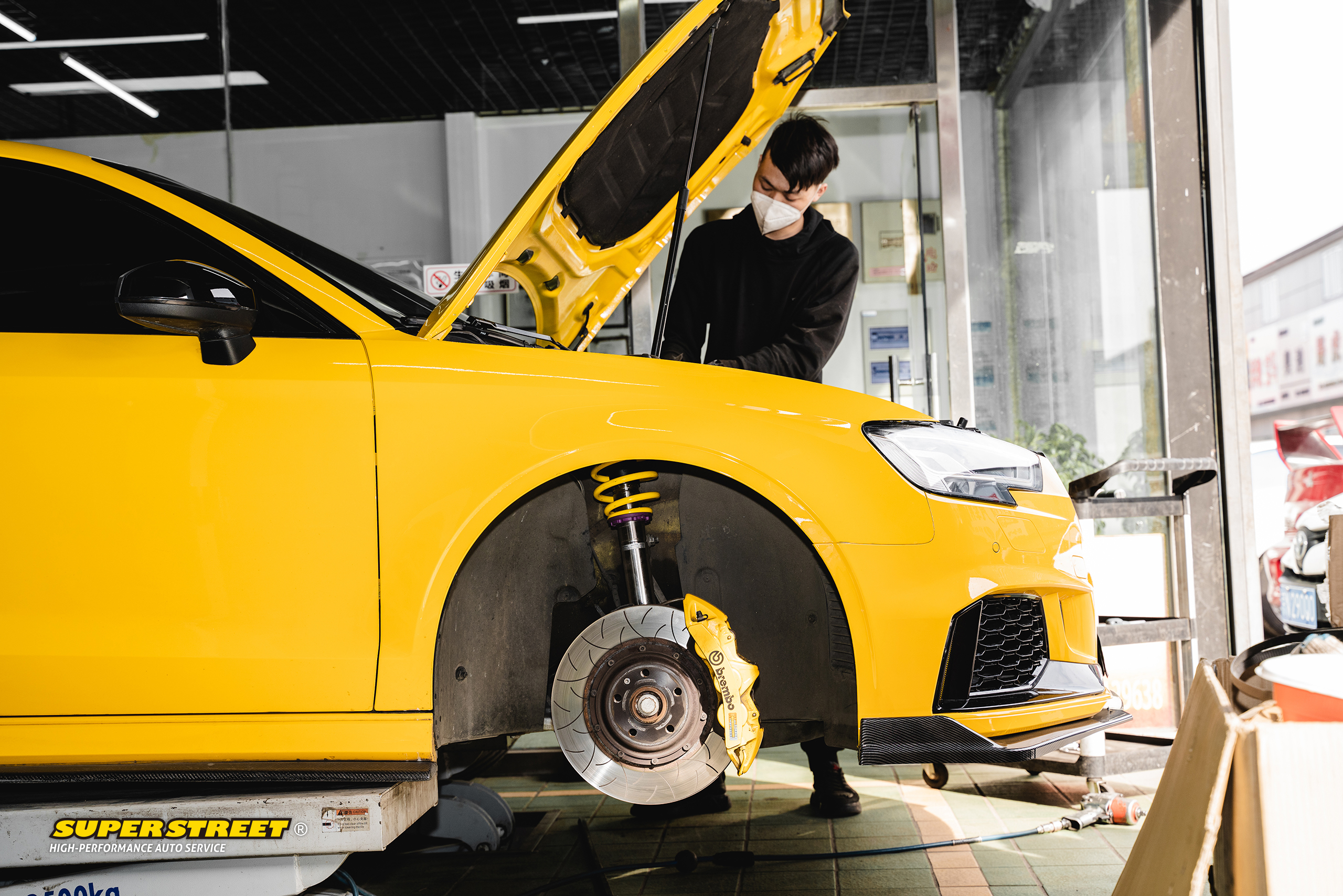 奥迪S3拆掉BILSTEINB16，换上KWV3绞牙避震，只想更舒适。