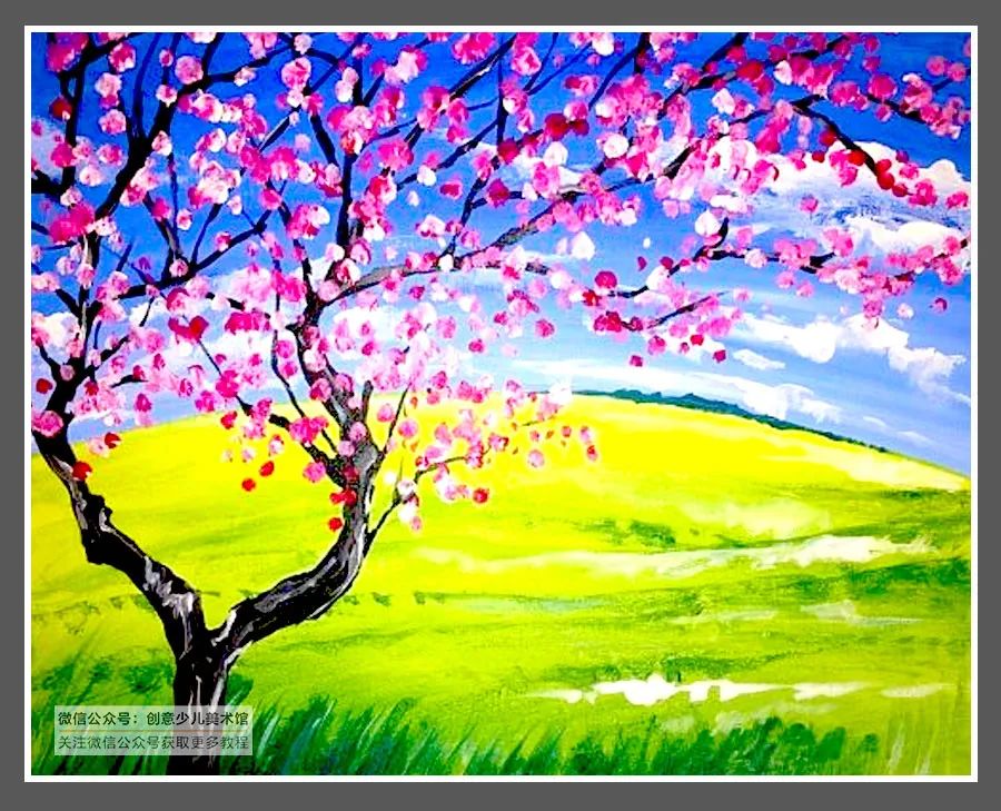 以夏天为主题的简单水粉绘画,童年主题水粉画简单又漂亮