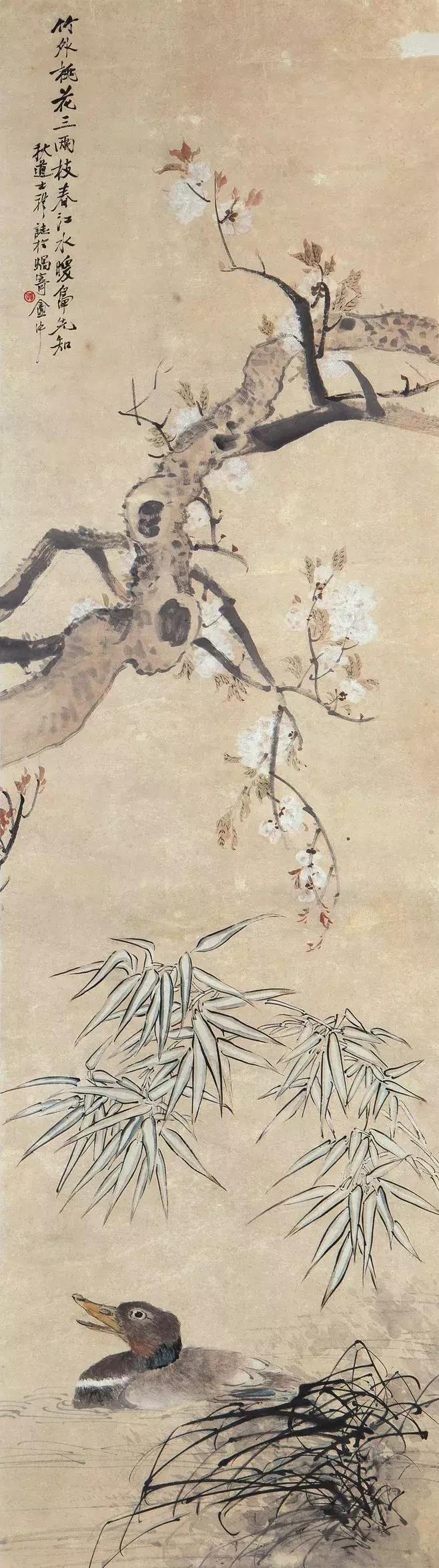 潘天寿100幅花鸟画欣赏,潘天寿花鸟画构图法