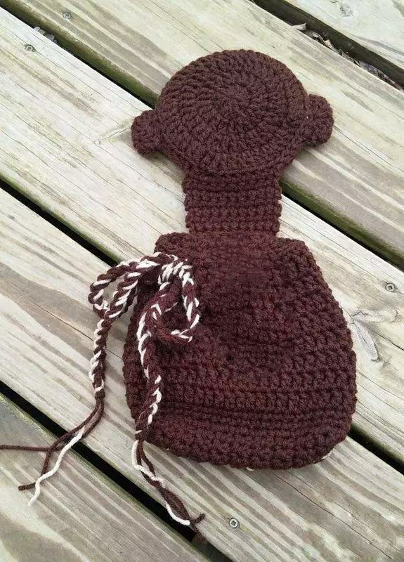 钩编精美双肩包教程图片,钩编可爱束口袋式双肩包