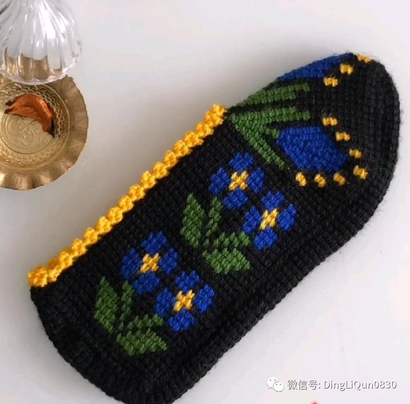 波西米亚风手工编织鞋子,针织作品50款