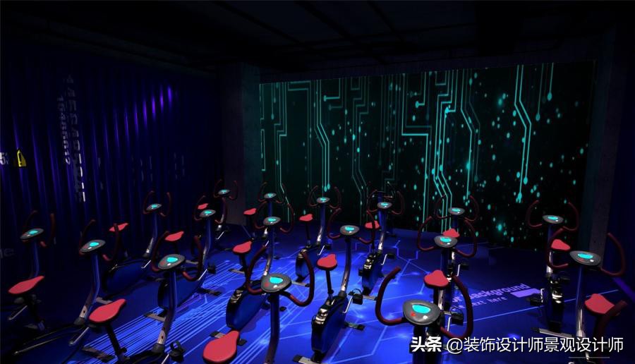 公司健身房设计效果图,书房健身房二合一设计效果图