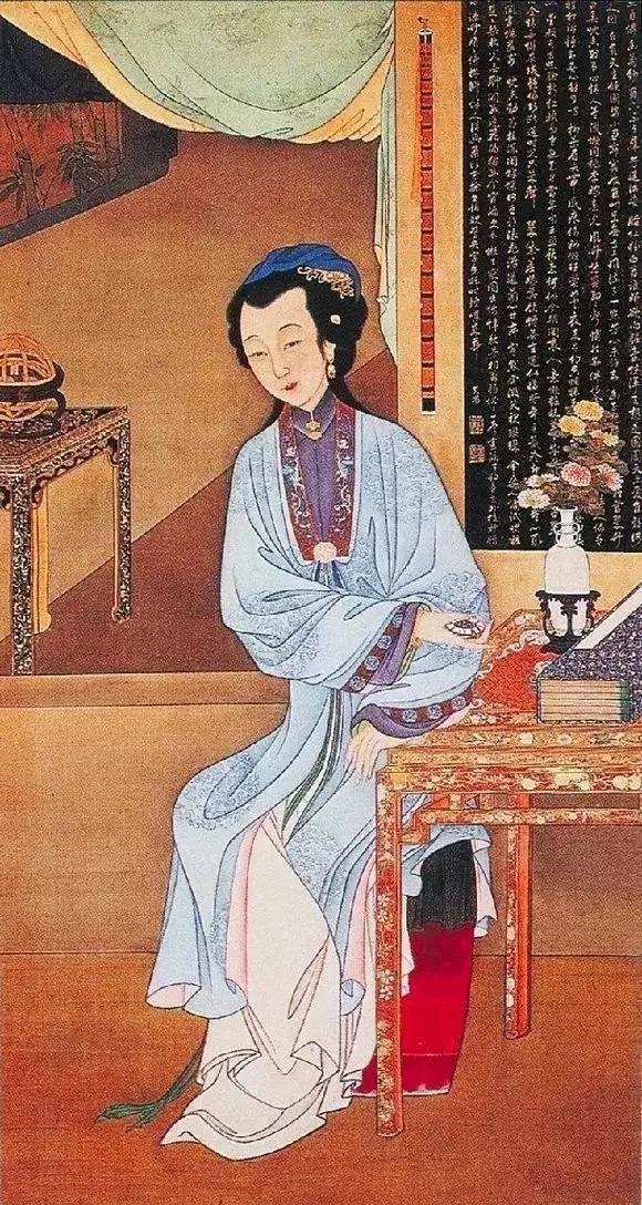 清代画作美人图,清代宫廷画家十二美人图