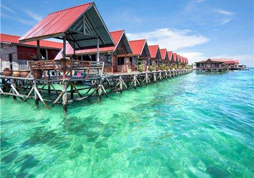 沙巴旅游落日,马来西亚沙巴去看最美的落日沙滩