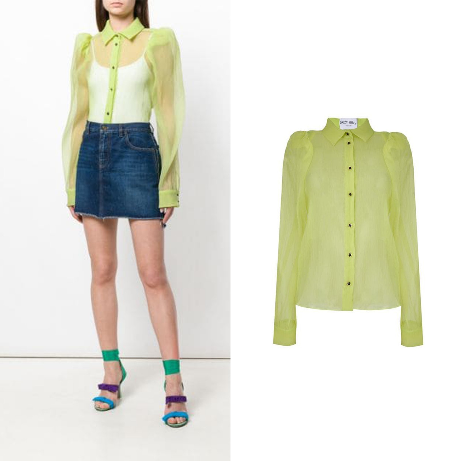 泫雅夏日必备,泫雅牛油果绿色毛衣