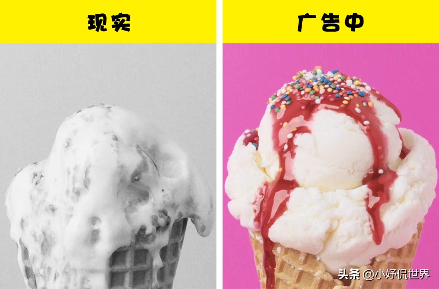 美食广告背后的真相,广告里食物原来是这样的