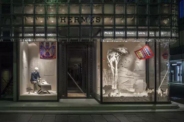 2016年成都爱马仕橱窗,爱马仕东京银座橱窗设计