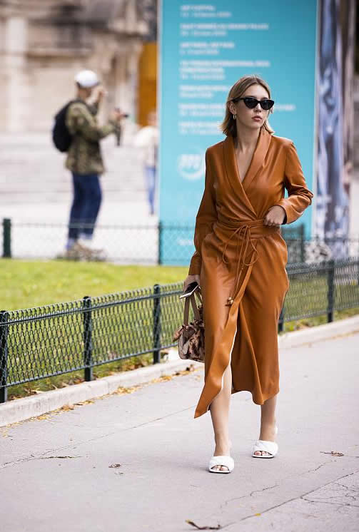 冬季穿大衣太好看了时髦又高级,冬天穿的好看的皮大衣