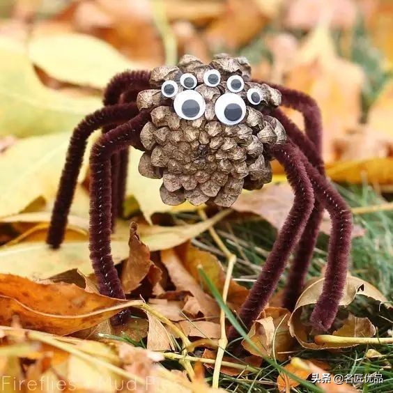 松塔创意手工实用又好看,松塔创意手工动物