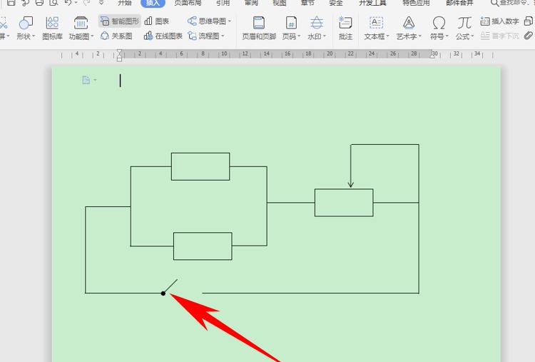 word文档里怎么绘制电路图,word怎么绘制电路图