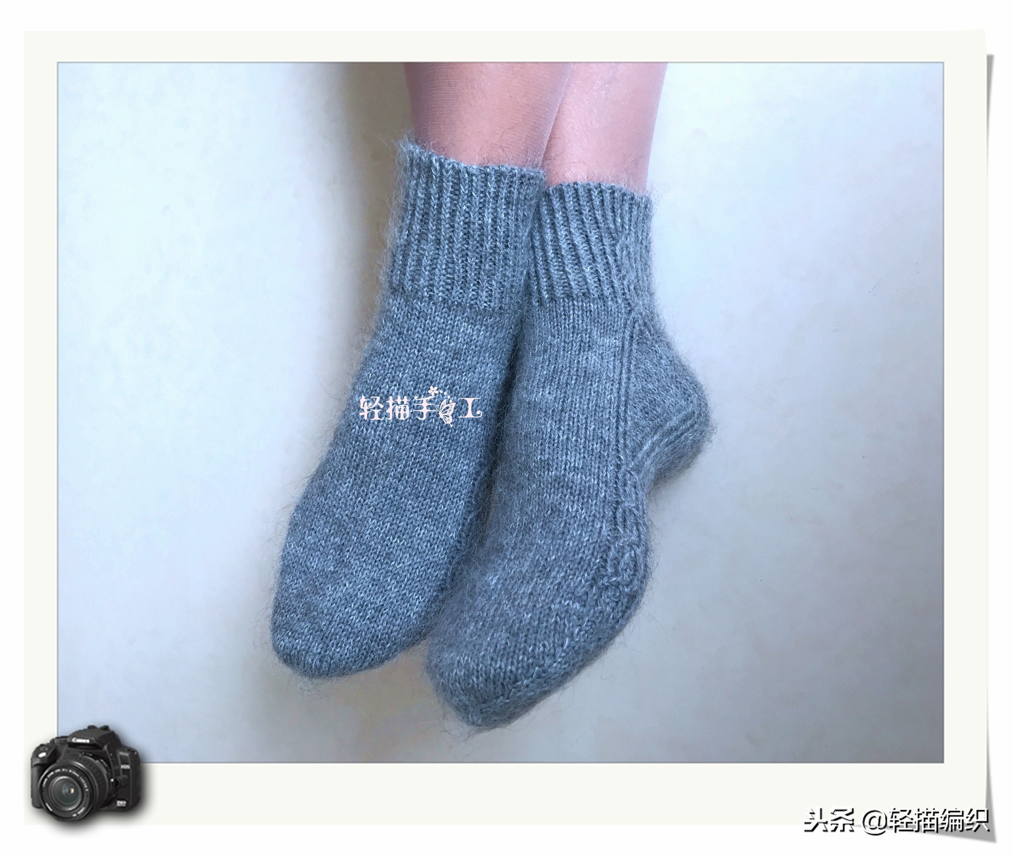 从脚尖开始往下织的毛线袜,手编毛线袜从脚尖开始编织