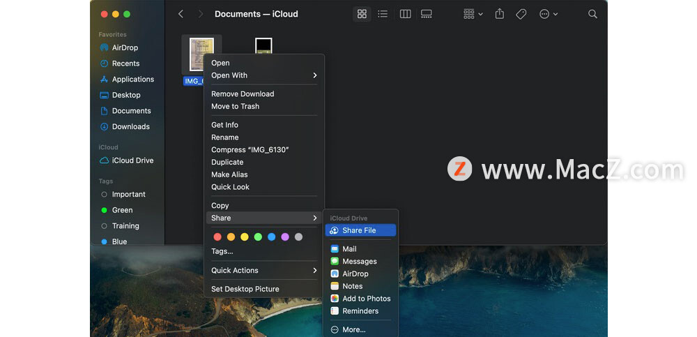 如何从iCloud共享文件和文件夹?