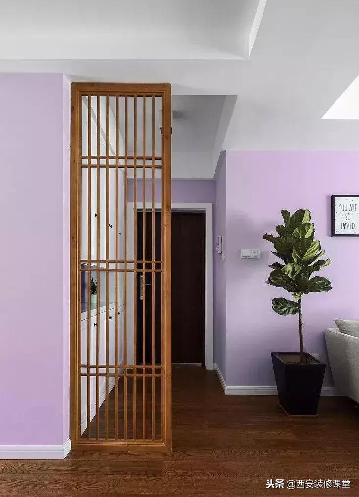 进门餐厅屏风隔断效果图轻奢,进门正对卫生间屏风隔断效果图