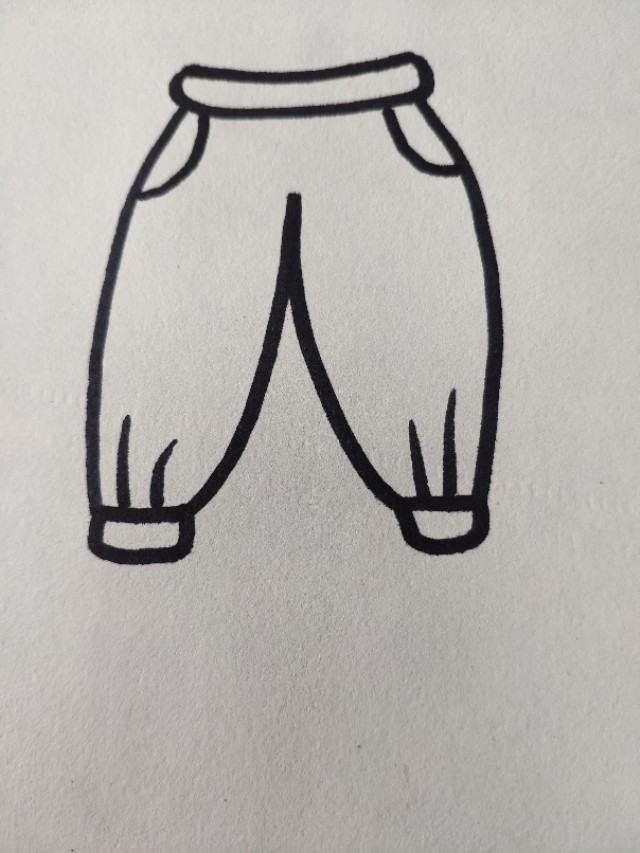 如何画短裤的简笔画步骤,短裤短袖简笔画