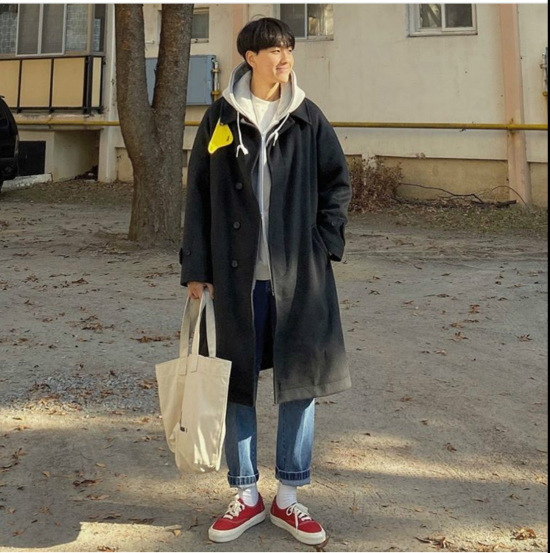 风衣穿搭法韩国,风衣穿法韩国