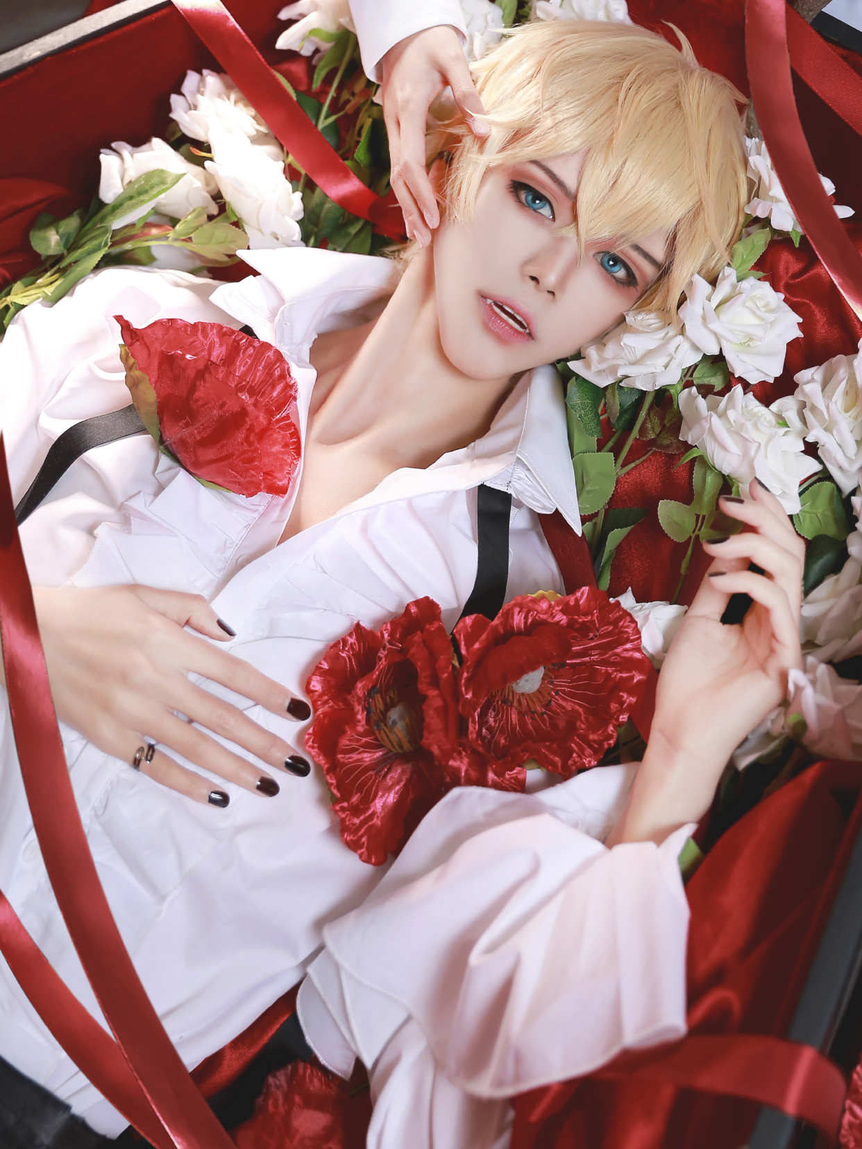 制作人白起cos图,恋与制作人白起官方cos