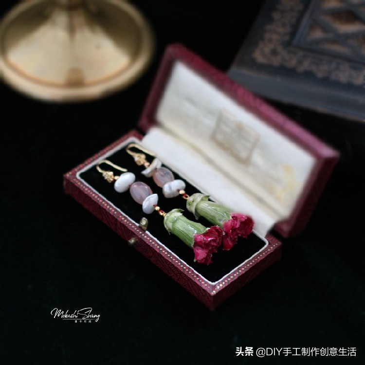 永生花首饰手工diy制作,制作永生花首饰