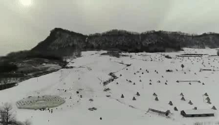 抚松玩雪的地方,前方高能下雪