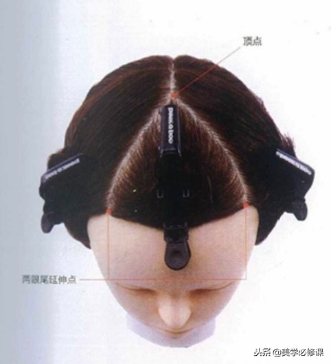 美发初学烫染分区,美发基础分区教程