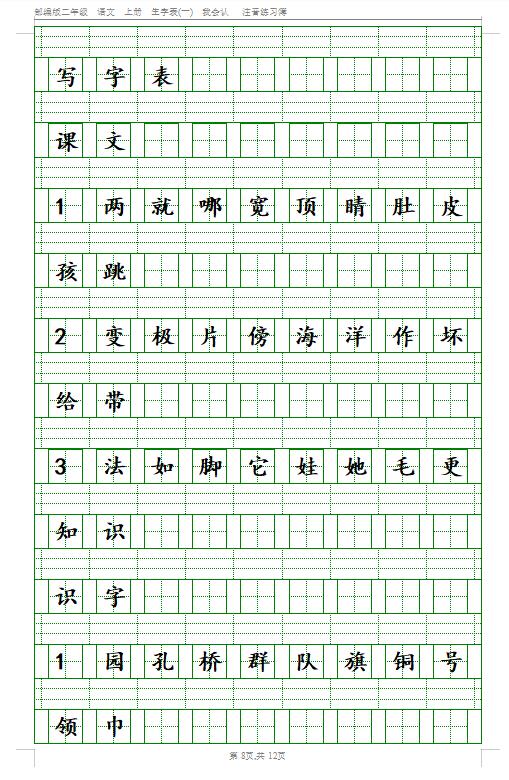 部编版1-6年级语文上册必背内容,部编版语文6年级上册背诵资料