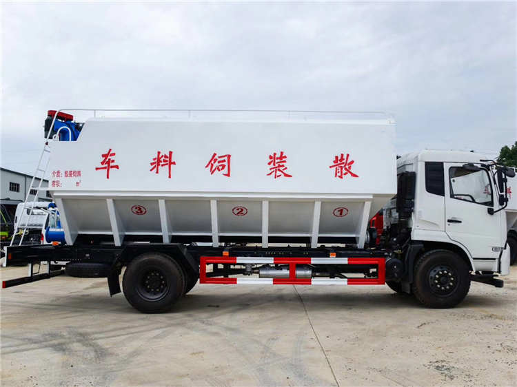 东风天锦十五吨饲料运输车报价,240匹东风天锦散装饲料车