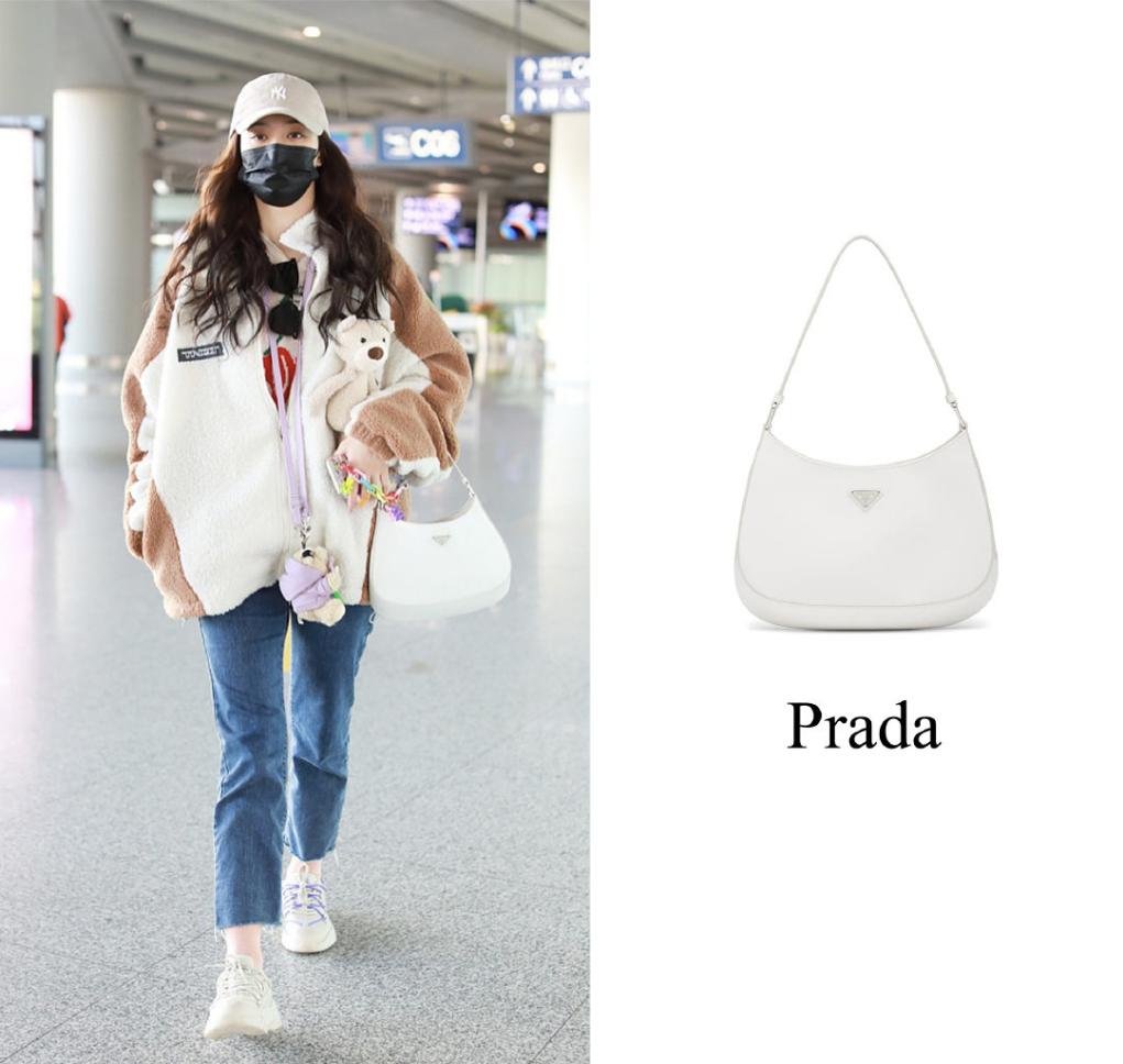 徐艺洋牛仔外套蓝色连衣裙,徐艺洋穿搭大衣外套