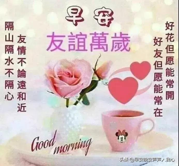 早上好问候语带字动态图片大全,每日问候早上好表情动态图片带字