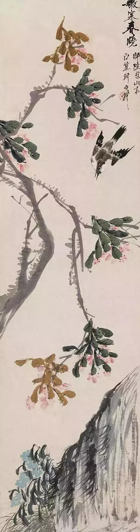 潘天寿100幅花鸟画欣赏,潘天寿花鸟画构图法