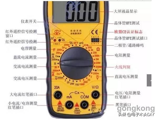 数字万用表使用方法图解通俗易懂,业余爱好者怎样使用数字万用表