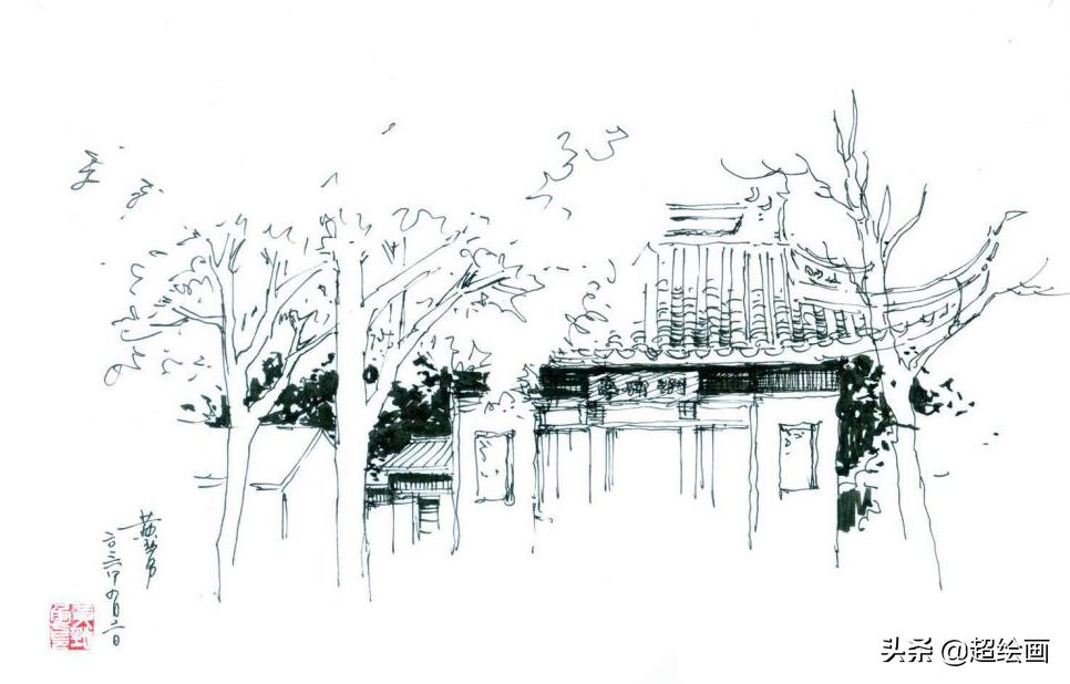 十大顶级钢笔画速写,钢笔速写100幅图片