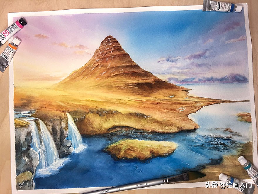 如何用画笔画出好看的图画,一幅优秀的水彩画创作过程欣赏