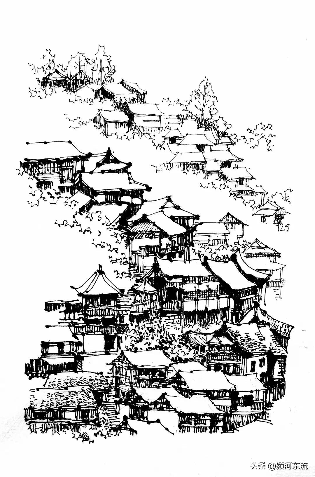 刘福建与他的钢笔画