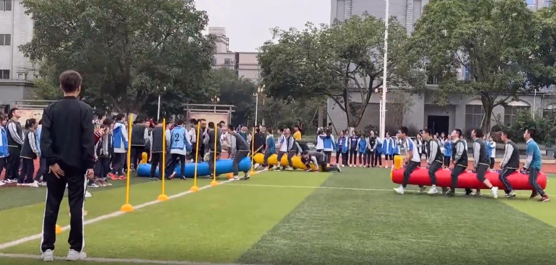 传统体育运动会开幕式,一年一度的运动会在学校拉开帷幕