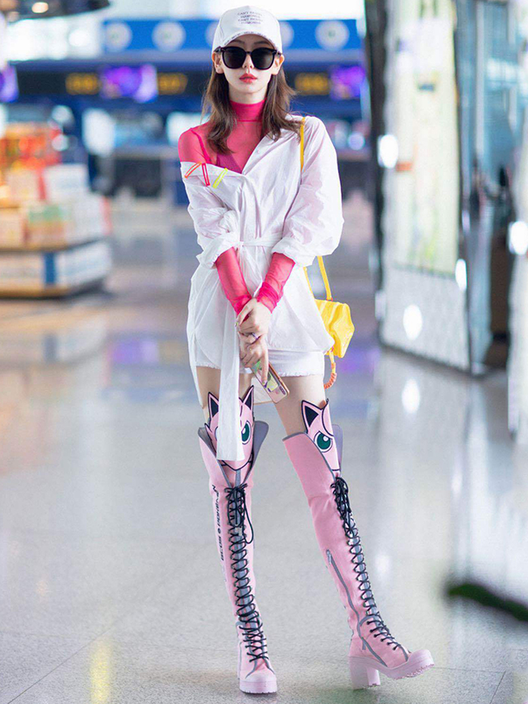 荧光色显白穿搭,荧光黄发色穿衣搭配