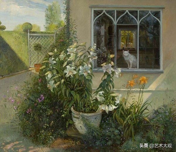 窗外的风景绘画油画,手工油画教程窗外的风景