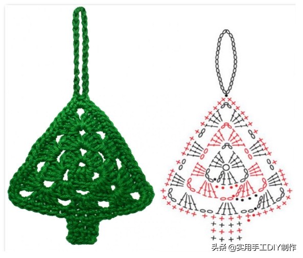 圣诞花环钩针图解,钩针编织圣诞帽贴花