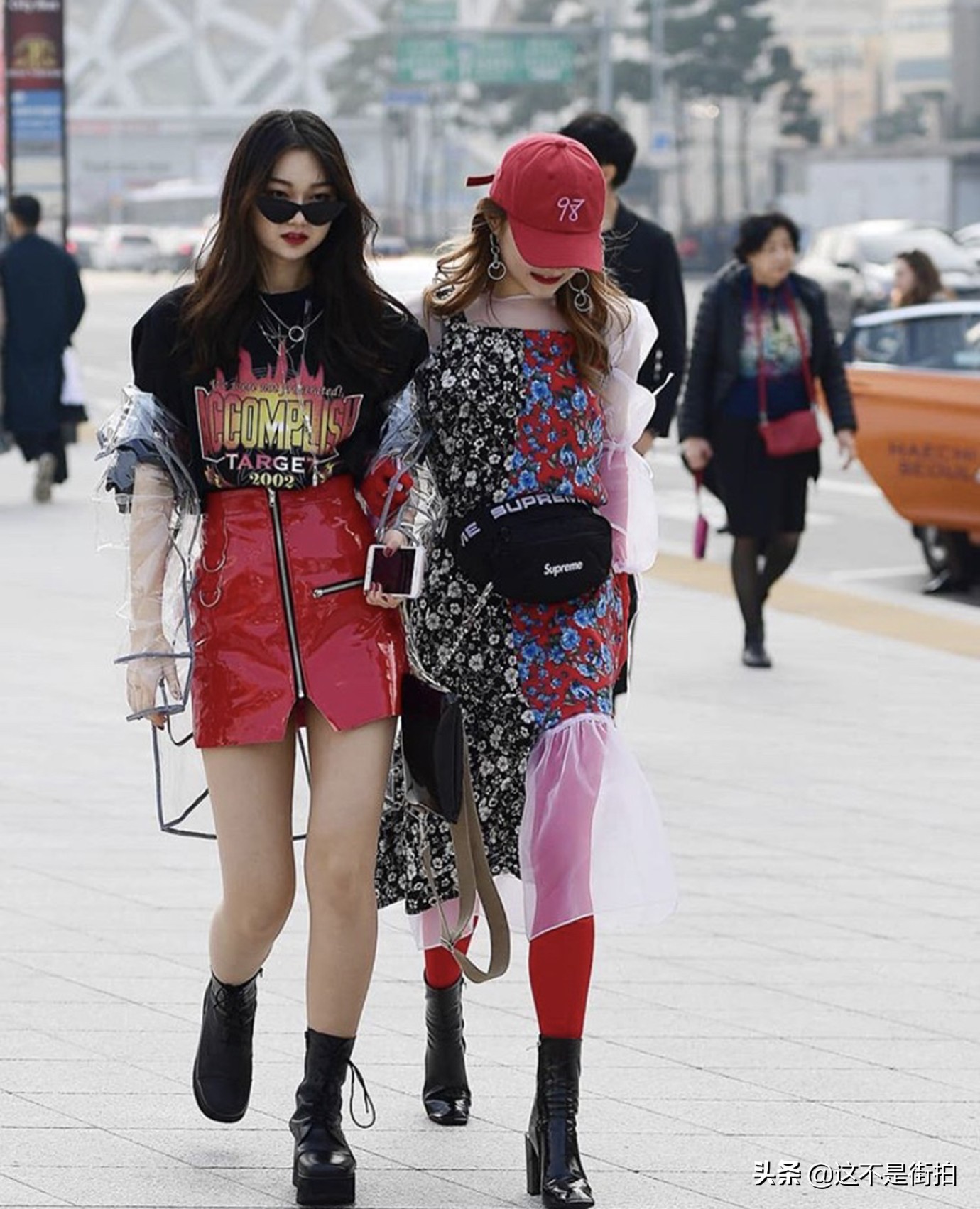 韩国街拍穿搭冬天轻熟女,韩国街拍闺蜜装