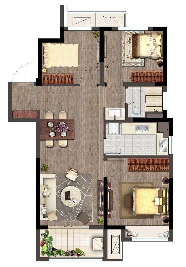 市区核心稀缺小户型准现房,总价约80万起抢占湖景商办资产