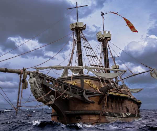 乐高海盗船安妮女王复仇号拼装,乐高我的世界巨型海盗船大冒险