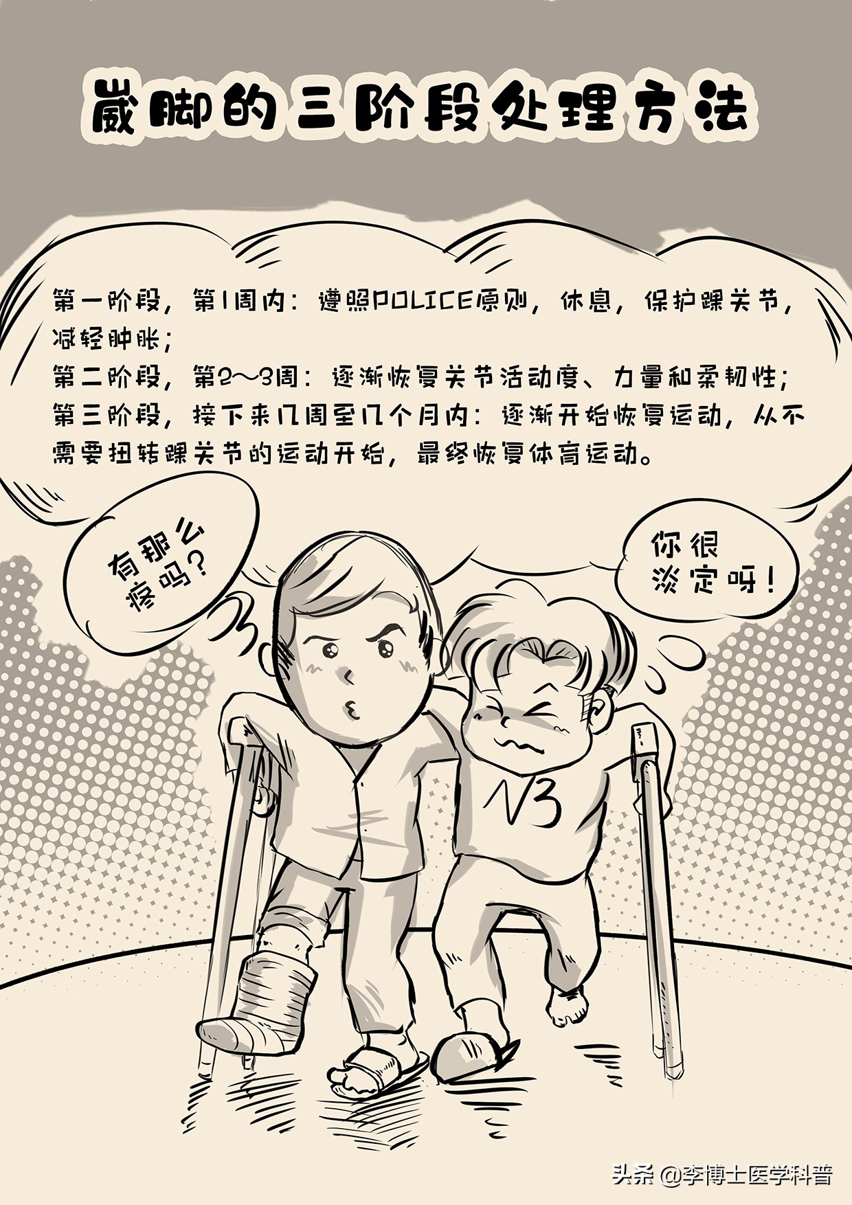 脚扭伤怎么办漫画,脚崴了会不会形成习惯性的扭伤