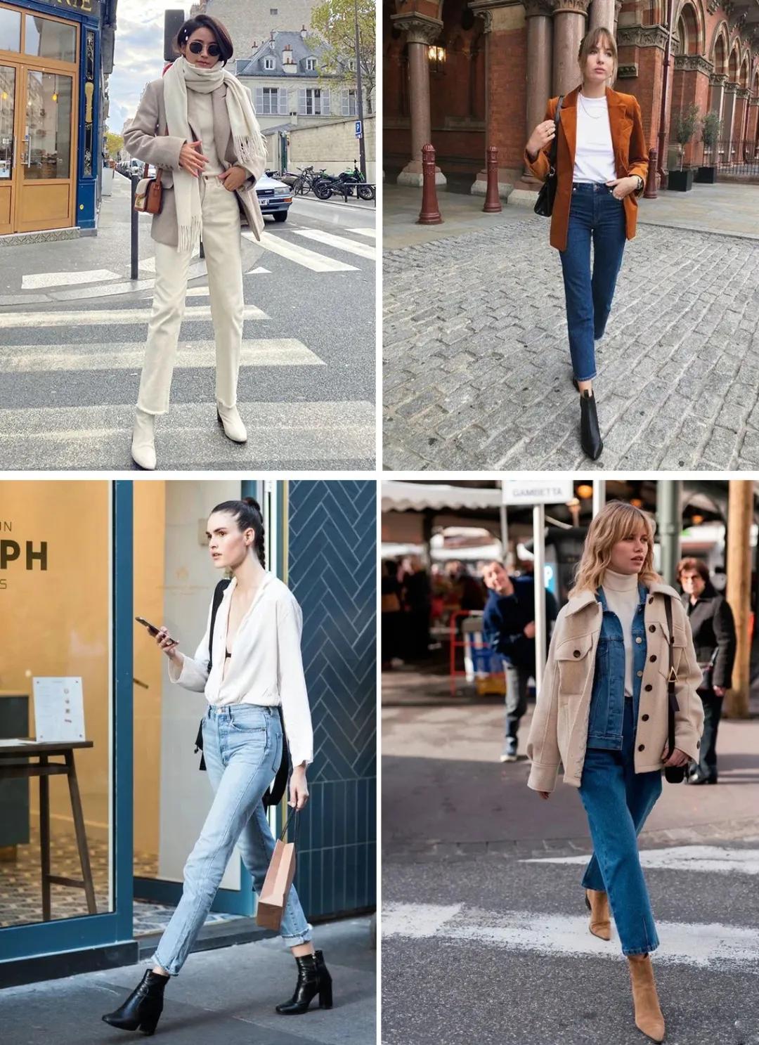 小短靴洋气又高级2023,简约大气的风格才是最高级的时髦