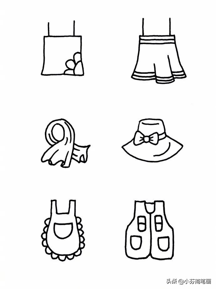 衣服简笔画简单又漂亮女生,新年衣服简笔画简单又漂亮