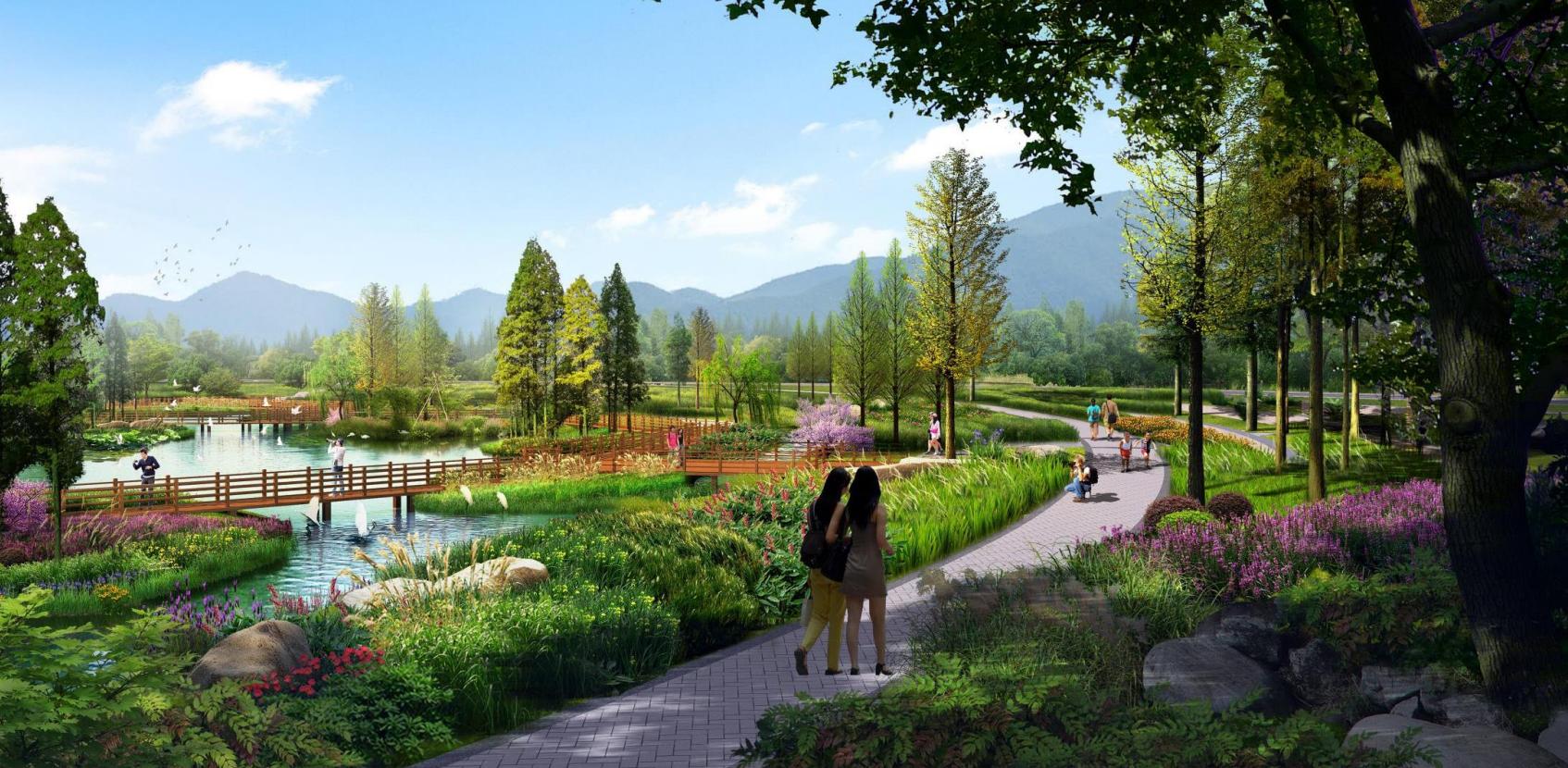 双福山水湖城,江津双福中央公园效果图