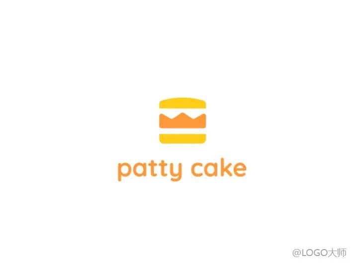 汉堡logo背景设计效果图,汉堡LOGO设计