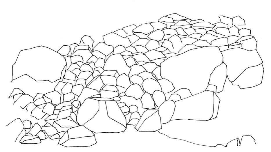 钢笔画石头画法,汤问钢笔画石头入门