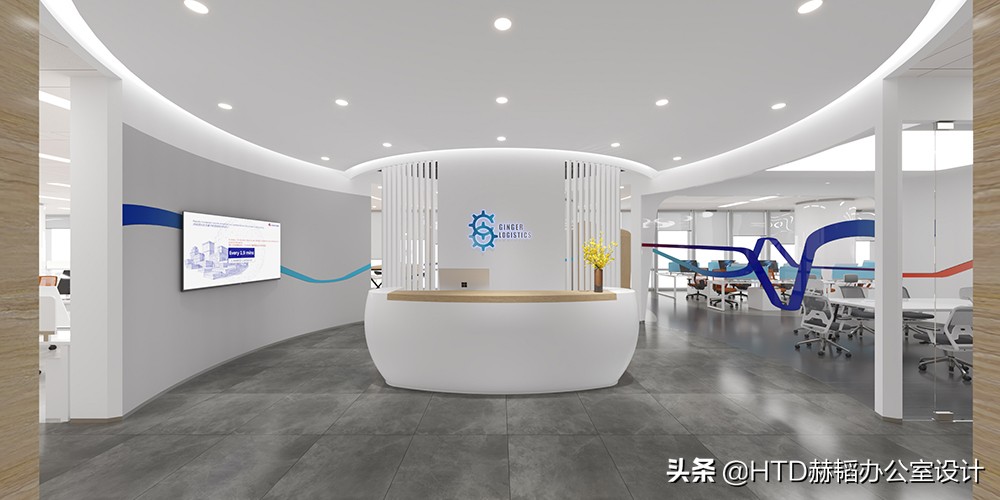 项目｜简约与色彩，国际物流服务商美设国际总部办公室设计装修