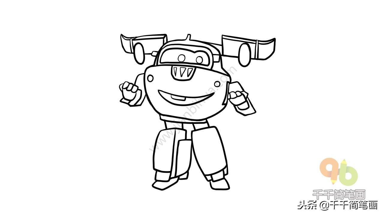 超级飞侠中的所有飞侠简笔画,超级飞侠小猪佩奇简笔画视频