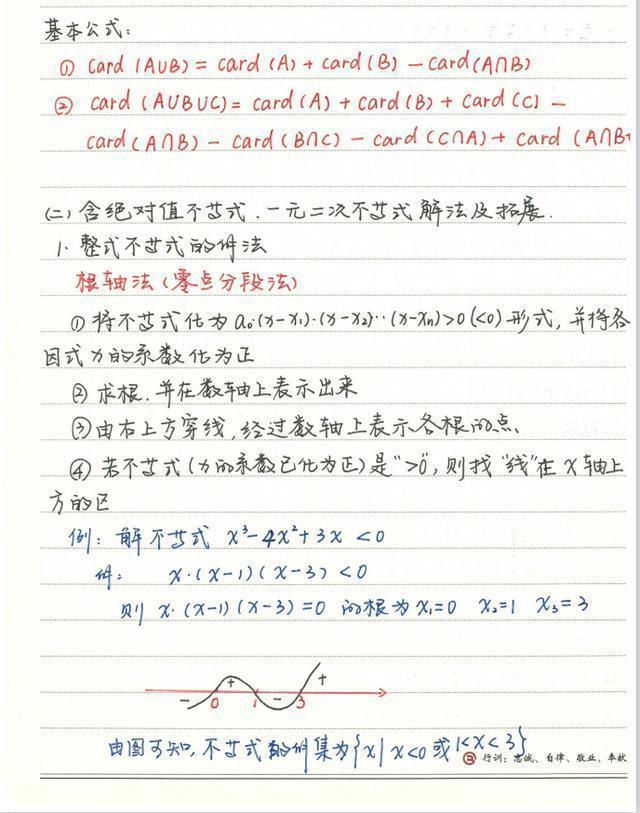 高中数学：学霸手写笔记（133页）3年考点全了，学霸是这样炼成的