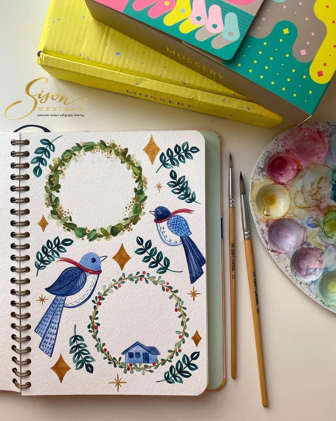 水彩手帐简单教程,水彩笔就能搞定的手账