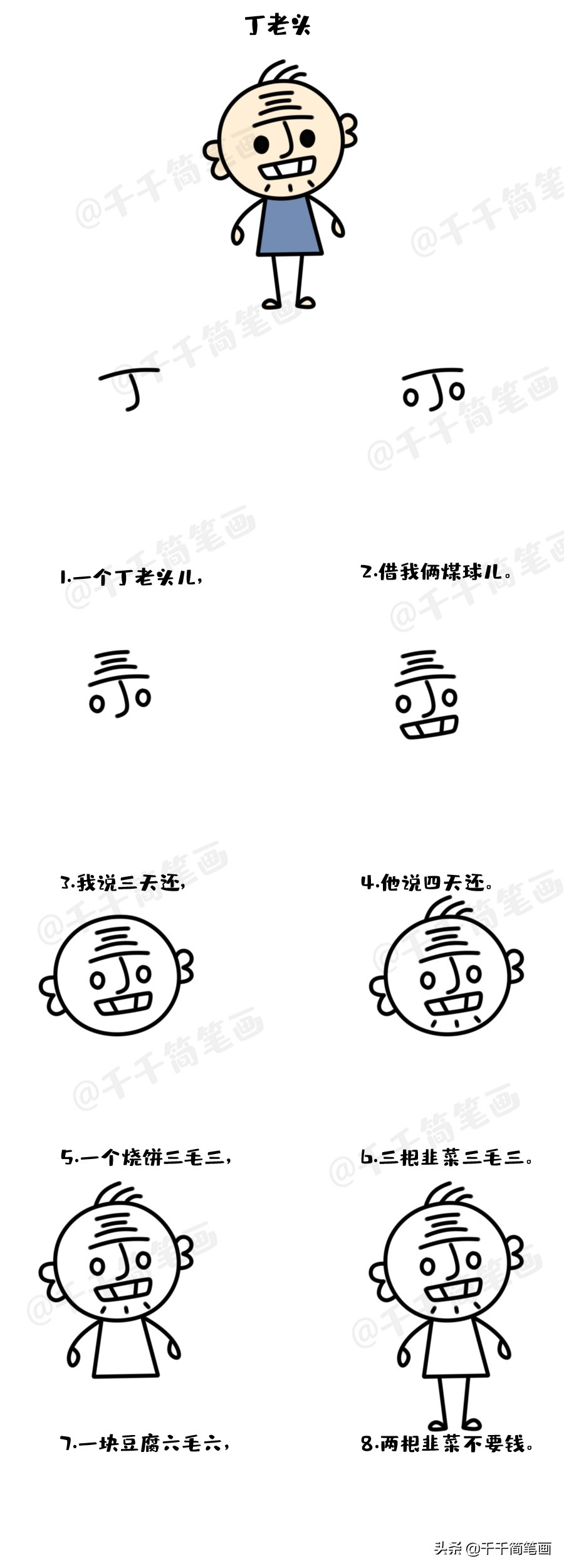 幼儿儿童简笔画教程,动物儿歌简笔画一年级